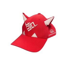 Overwatch D.Va Hat Red Baseball Cap with Bunny Ears